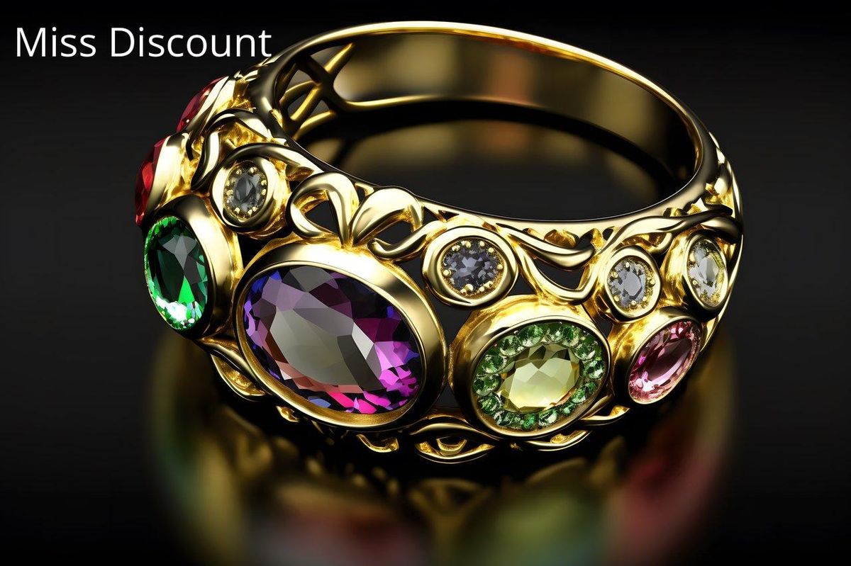 Bague ornée de pierres précieuses, symbole d'élégance et de pouvoir dans l'Antiquité.