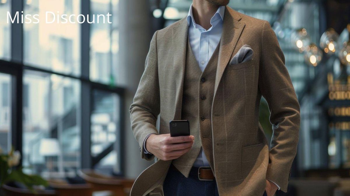 Élégance moderne : une veste marron classique rehausse le style professionnel en toute situation.