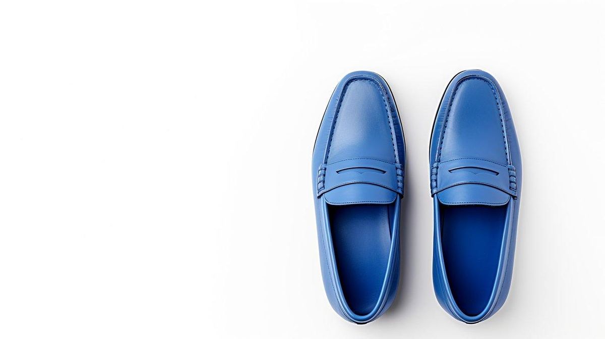 Loafers bleus: Élégance intemporelle. Ces incontournables s'imposent cette saison!