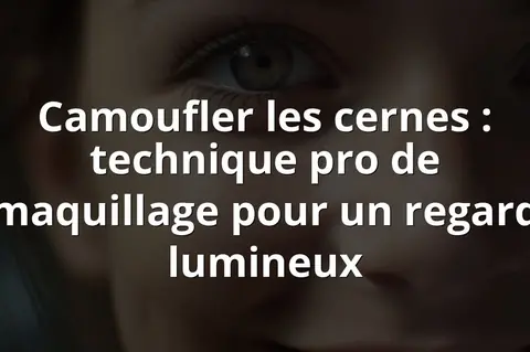 Camoufler les cernes : technique pro de maquillage pour un regard lumineux