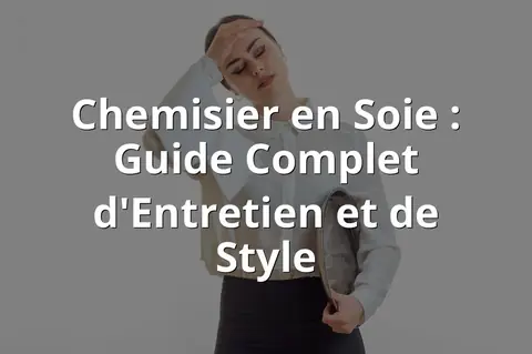 Chemisier en Soie : Guide Complet d'Entretien et de Style