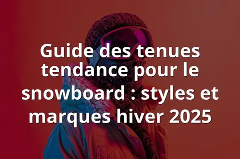 Guide des tenues tendance pour le snowboard : styles et marques hiver 2025