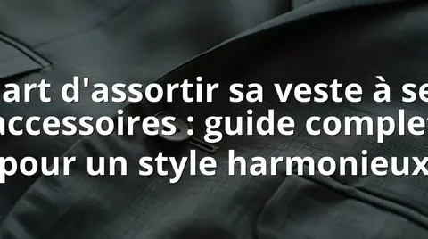 L'art d'assortir sa veste à ses accessoires : guide complet pour un style harmonieux