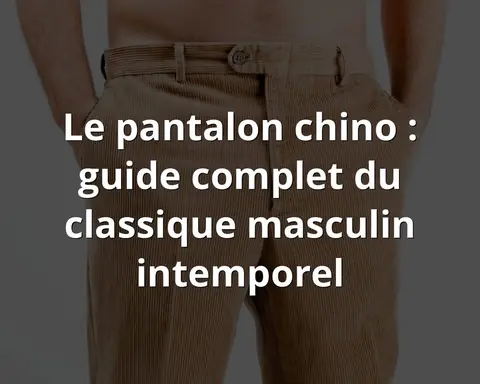 Le pantalon chino : guide complet du classique masculin intemporel