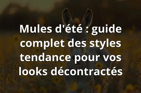 Mules d'été : guide complet des styles tendance pour vos looks décontractés