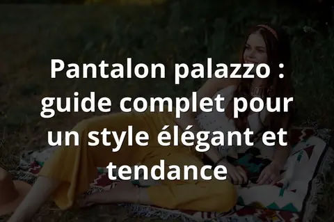 Pantalon palazzo : guide complet pour un style élégant et tendance