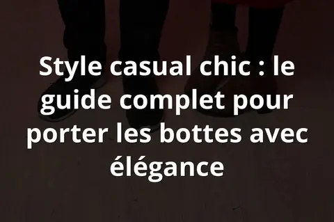 Style casual chic : le guide complet pour porter les bottes avec élégance