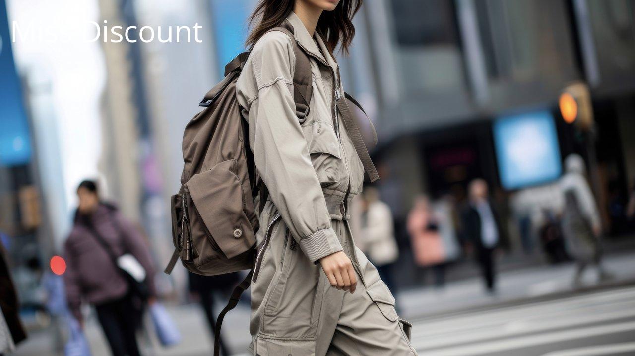 Veste oversized et utilitaire en ville, tendance clé à adopter en 2025.