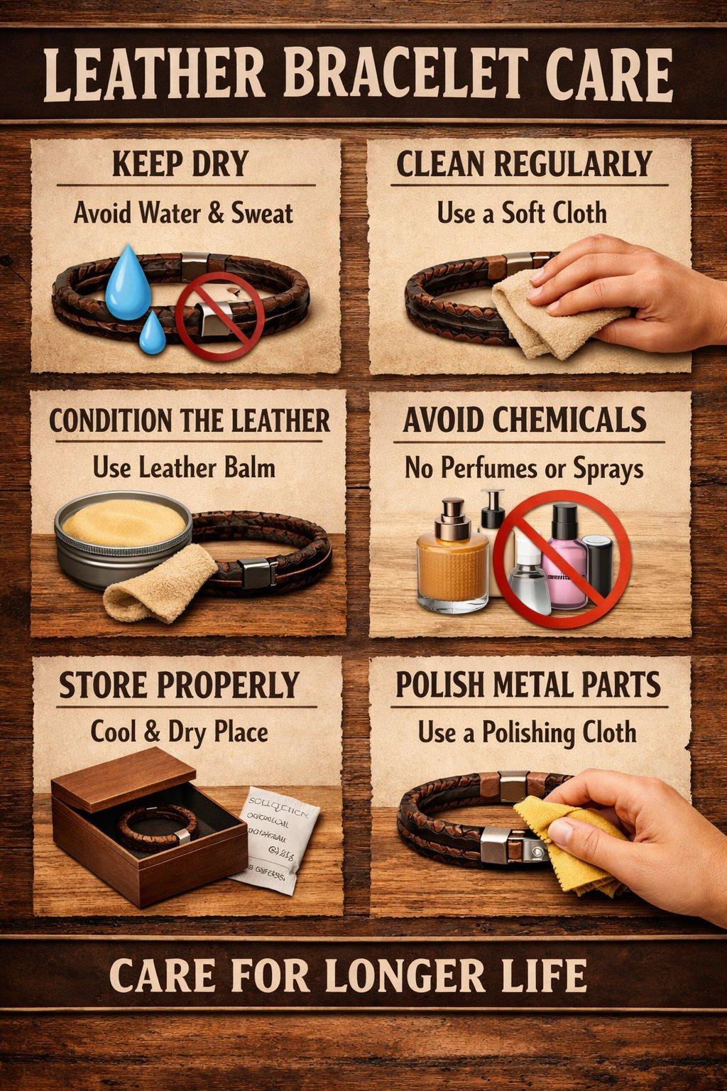 You are currently viewing Allonger la durée de vie d’un bracelet cuir : méthode simple en 4 étapes